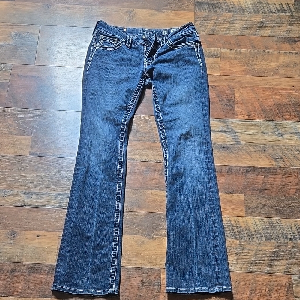 Miss ME Boot Leg Jeans with Contrasting Stitching